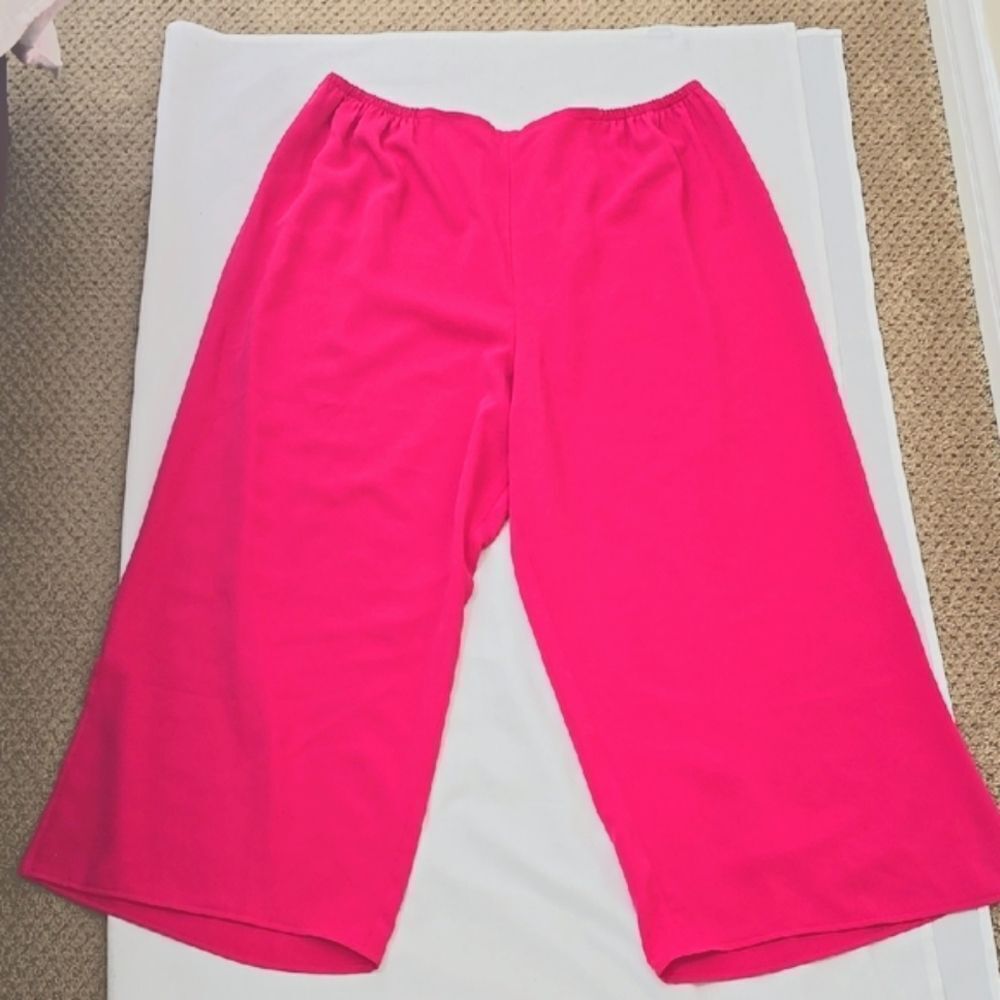 Caroline Rose Vibrant Pink Wide-Leg Jumpsuit with Relaxed Fit 2xl